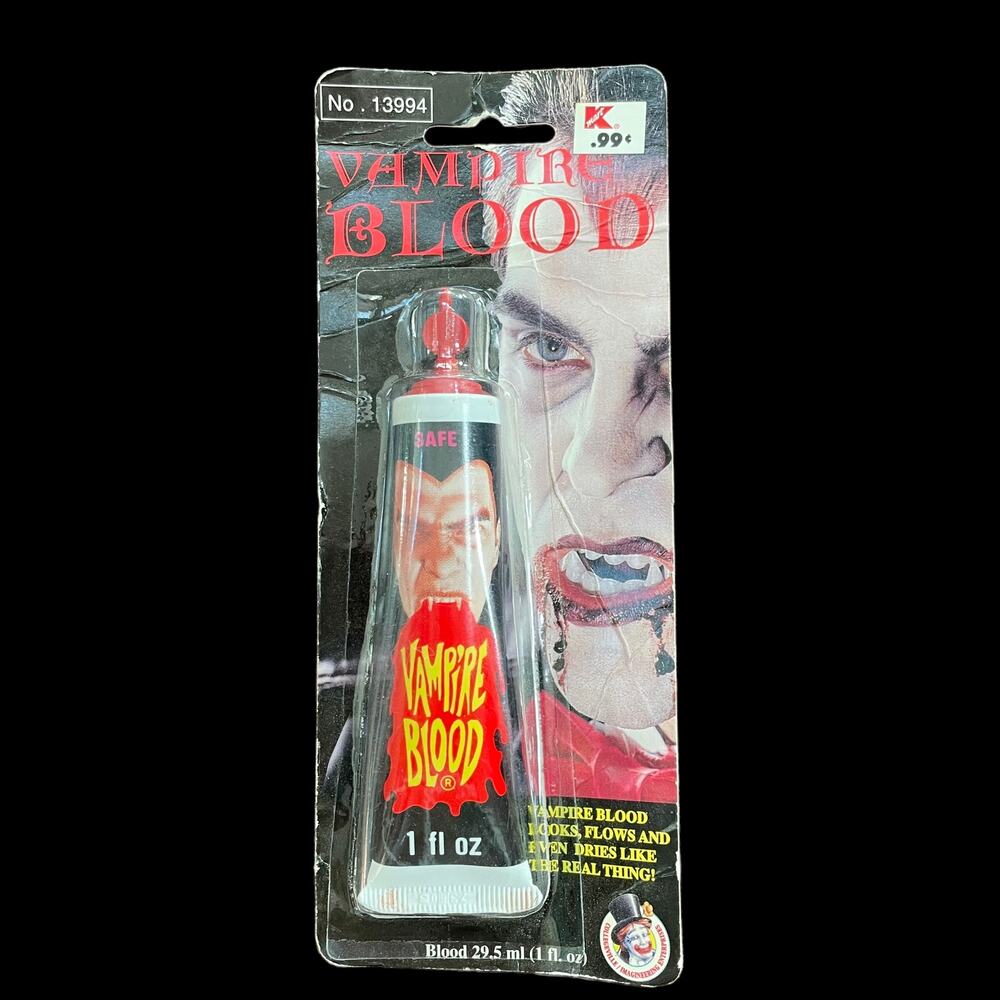 Vintage Vampire Blood Halloween Prop 1997 Kmart New Old Stock For Display Only